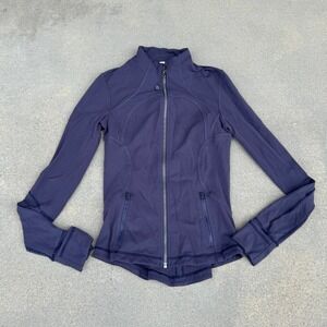 Lululemon Define Jacket Navy Blue Luon Full Zip Yoga Workout Top Size 8